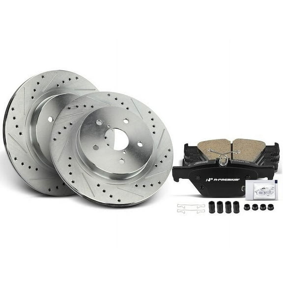 Rear Brake Pad and Rotor Kit 6 - Compatible with 2015 - 2022 Subaru Outback 2016 2017 2018 2019 2020 2021