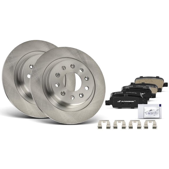 Rear Brake Pad and Rotor Kit 6 - Compatible with 2016 - 2018, 2020 - 2022 Chevy Malibu 2017 2021