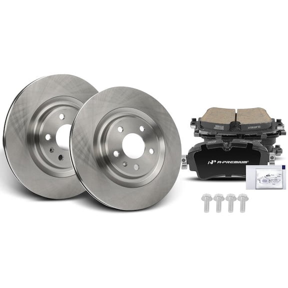 Rear Brake Pad and Rotor Kit 6 - Compatible with 2018 - 2020 Audi Q5 2.0L 4-Cylinder 2019