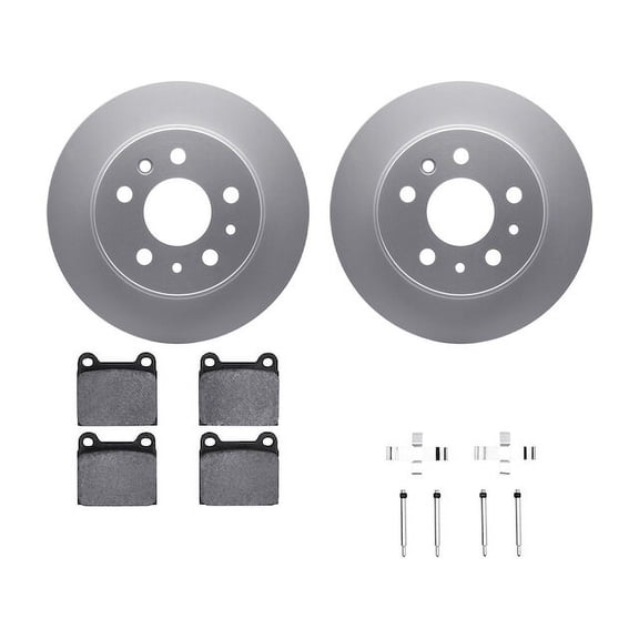 Rear Brake Pad and Rotor Kit - Compatible with 1986 - 1991 Mercedes-Benz 560SEL 1987 1988 1989 1990