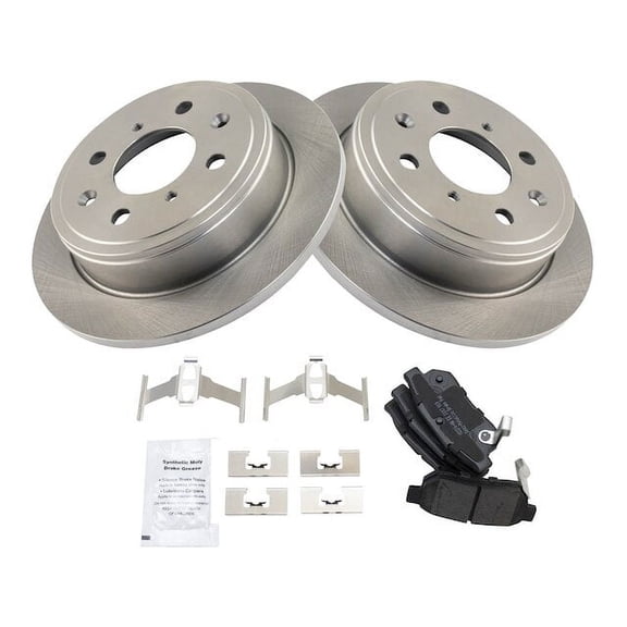Rear Brake Pad and Rotor Kit - Compatible with 1990 - 1991 Honda CRX
