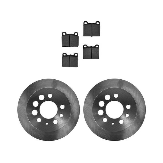 Rear Brake Pad and Rotor Kit - Compatible with 1990 - 1993 Volvo 240 1991 1992