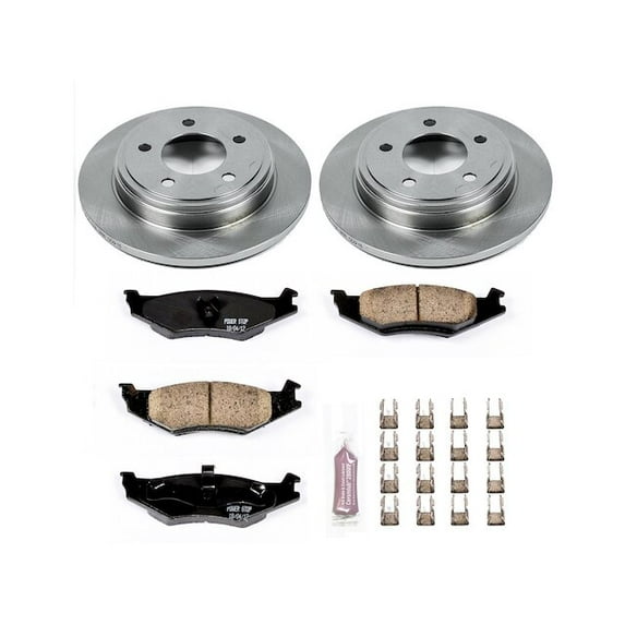 Rear Brake Pad and Rotor Kit - Compatible with 1993 - 1994 Chrysler Concorde - Power Stop
