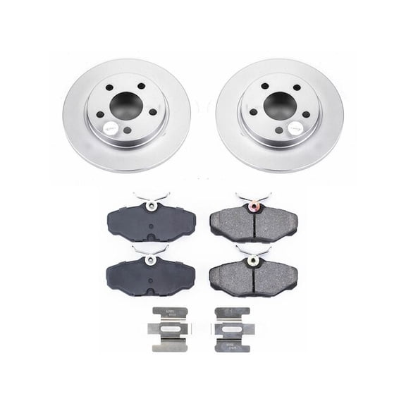 Rear Brake Pad and Rotor Kit - Compatible with 1993 - 2002 Lincoln Continental 1994 1995 1996 1997 1998 1999 2000 2001