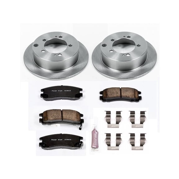 Rear Brake Pad and Rotor Kit - Compatible with 1995 - 1998 Eagle Talon - Power Stop