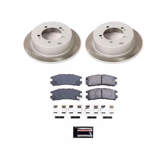 Rear Brake Pad and Rotor Kit - Compatible with 1995 - 1998 Eagle Talon - Power Stop