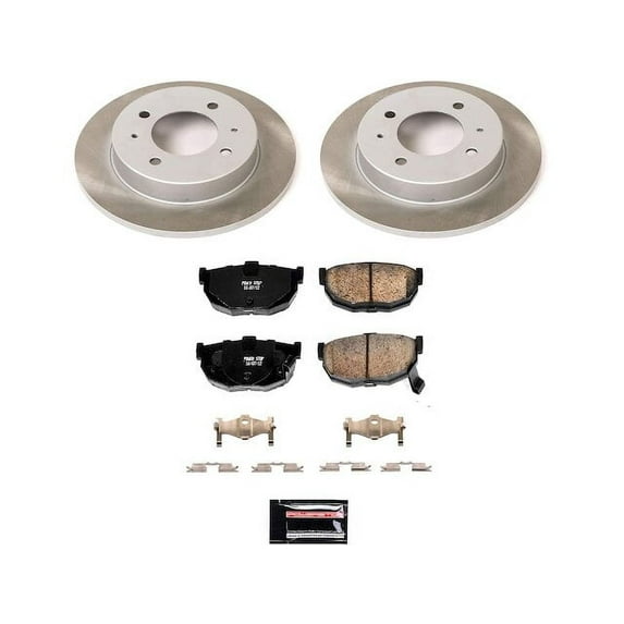 Rear Brake Pad and Rotor Kit - Compatible with 1997 - 2001 Hyundai Tiburon 1998 1999 2000
