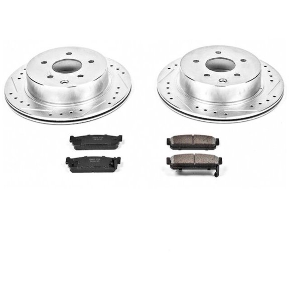 Rear Brake Pad and Rotor Kit - Compatible with 1997 - 2001 INFINITI Q45 1998 1999 2000