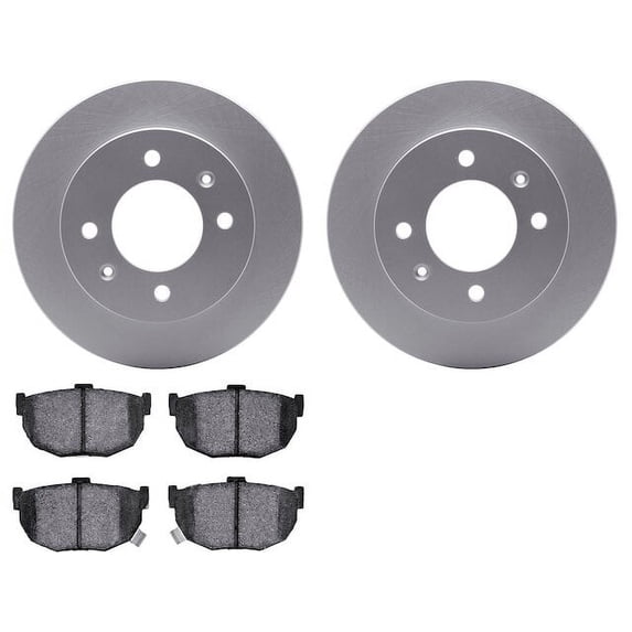 Rear Brake Pad and Rotor Kit - Compatible with 1997 - 2006 Hyundai Elantra - Dynamic Friction