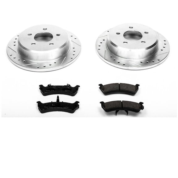 Rear Brake Pad and Rotor Kit - Compatible with 1998 - 2002 Ford Ranger BATTERY EV EV/BEV 1999 2000 2001