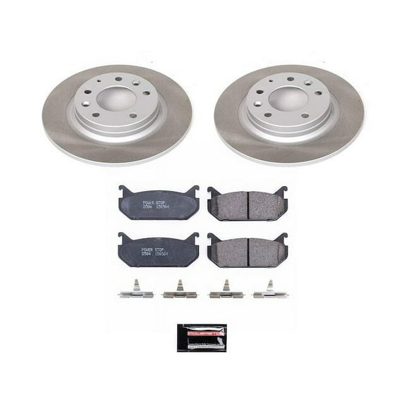 Rear Brake Pad and Rotor Kit - Compatible with 1998 - 2002 Mazda 626 2.5L V6 1999 2000 2001