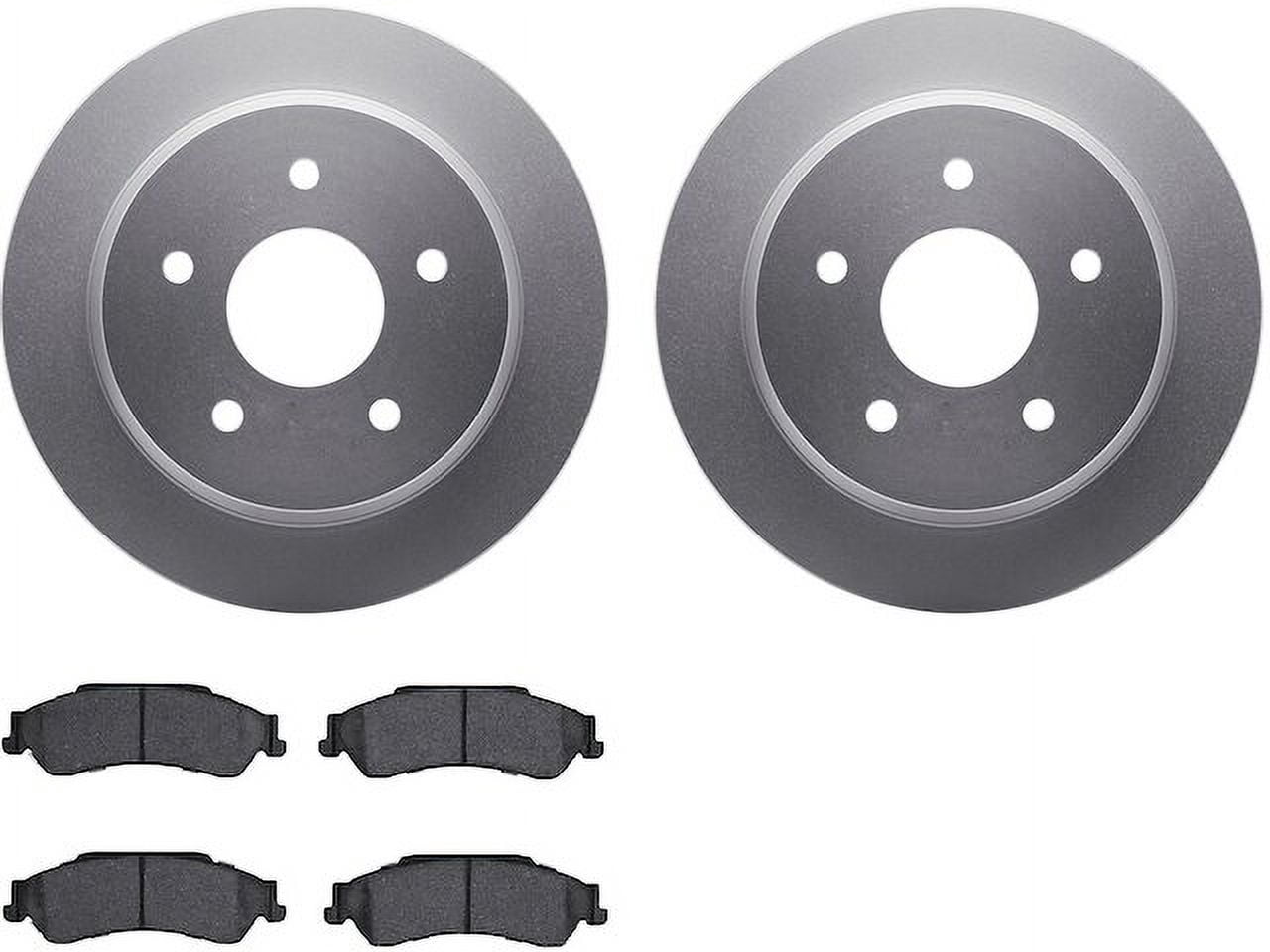 Detroit Axle - Front Disc Rotors Brake Pads + Wheel Hubs w