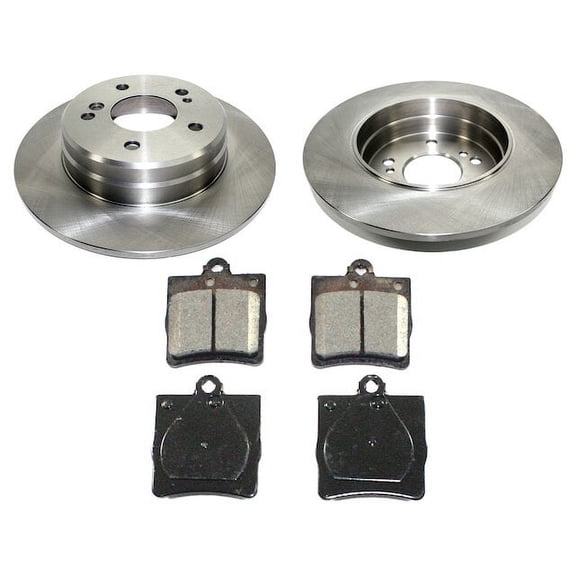 Rear Brake Pad and Rotor Kit - Compatible with 1998 - 2004 Mercedes-Benz SLK230 1999 2000 2001 2002 2003