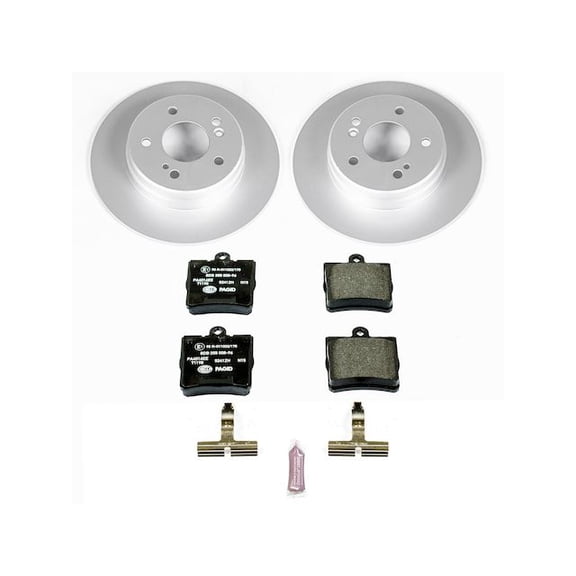 Rear Brake Pad and Rotor Kit - Compatible with 1998 - 2004 Mercedes-Benz SLK230 1999 2000 2001 2002 2003