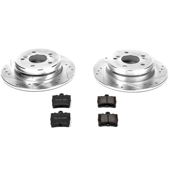 Rear Brake Pad and Rotor Kit - Compatible with 1998 - 2004 Mercedes-Benz SLK230 1999 2000 2001 2002 2003