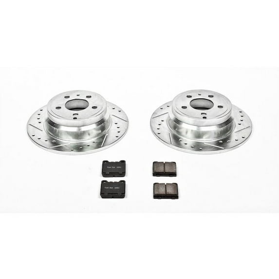 Rear Brake Pad and Rotor Kit - Compatible with 1998 - 2004 Volvo C70 - Power Stop