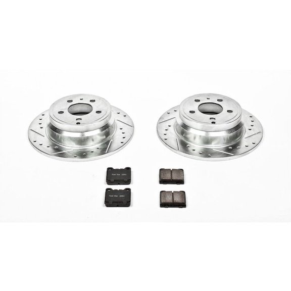 Rear Brake Pad and Rotor Kit - Compatible with 1998 - 2004 Volvo C70 1999 2000 2001 2002 2003
