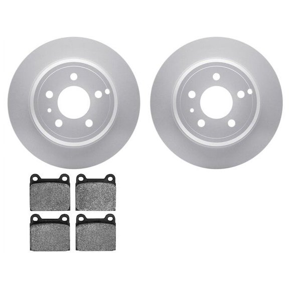 Rear Brake Pad and Rotor Kit - Compatible with 1998 - 2004 Volvo C70 1999 2000 2001 2002 2003