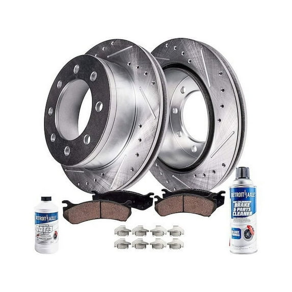 Rear Brake Pad and Rotor Kit - Compatible with 1999 - 2004 Ford F-250 Super Duty 2000 2001 2002 2003
