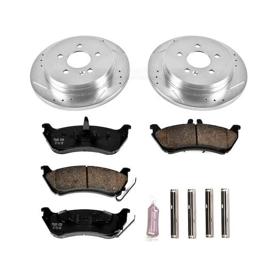 Rear Brake Pad and Rotor Kit - Compatible with 1999 Mercedes-Benz ML430 - Power Stop