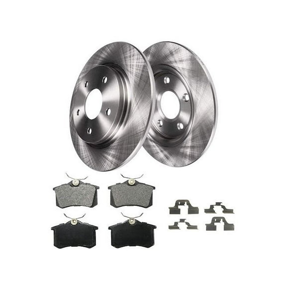 Rear Brake Pad and Rotor Kit - Compatible with 2000 - 2004 Audi TT Base 2001 2002 2003
