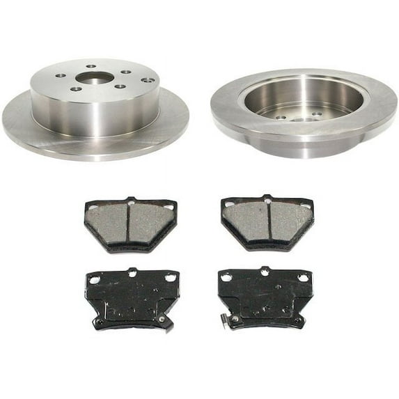 Rear Brake Pad and Rotor Kit - Compatible with 2000 - 2005 Toyota Celica GTS 2001 2002 2003 2004