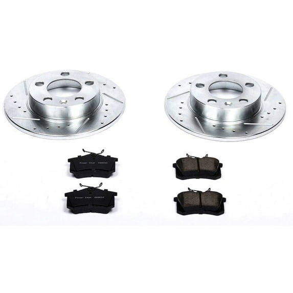 Rear Brake Pad and Rotor Kit - Compatible with 2000 - 2006 Audi TT - Power Stop