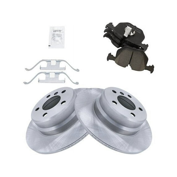 Rear Brake Pad and Rotor Kit - Compatible with 2000 - 2006 BMW X5 2001 2002 2003 2004 2005