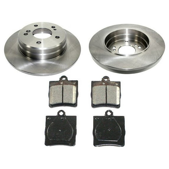 Rear Brake Pad and Rotor Kit - Compatible with 2001 - 2004 Mercedes-Benz SLK320 2002 2003