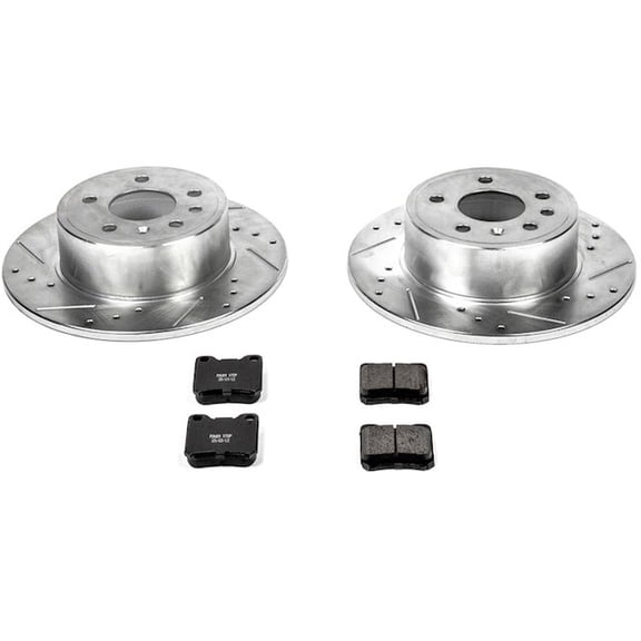 Rear Brake Pad and Rotor Kit - Compatible with 2001 - 2005 Saturn L300 - Power Stop