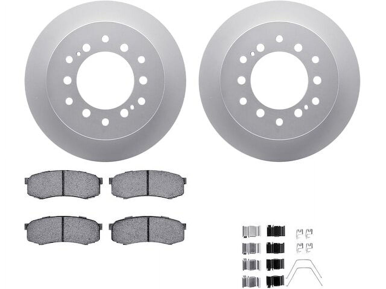 Rear Brake Pad and Rotor Kit - Compatible with 2001 - 2007 Toyota ...