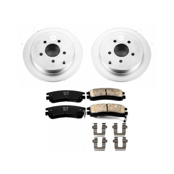 Rear Brake Pad and Rotor Kit - Compatible with 2002 - 2004 Chevy Venture AWD 2003