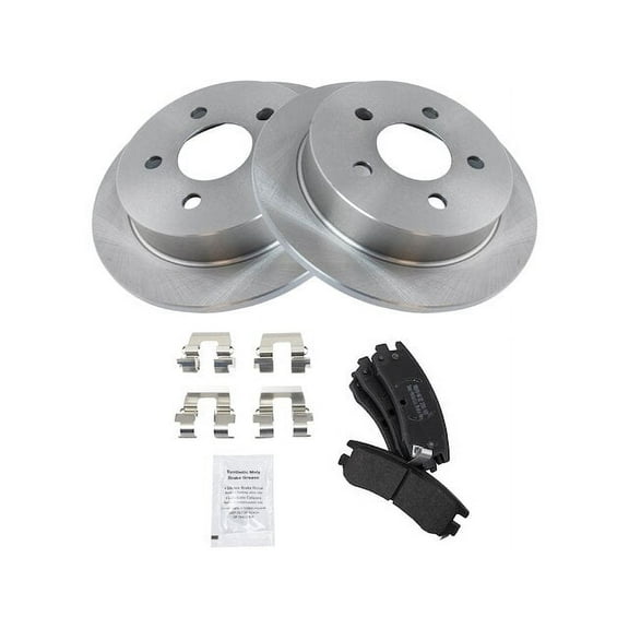 Rear Brake Pad and Rotor Kit - Compatible with 2002 - 2004 Chevy Venture AWD 2003