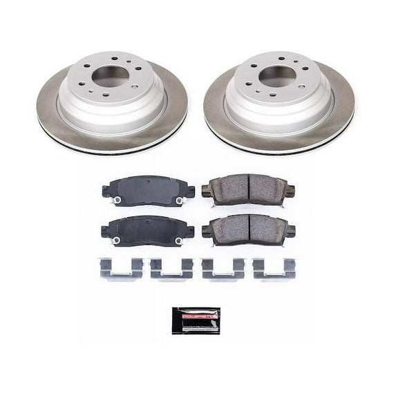 Rear Brake Pad and Rotor Kit - Compatible with 2002 - 2006 Chevrolet Trailblazer EXT - Power Stop