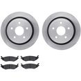 thumbnail image 1 of Rear Brake Pad and Rotor Kit - Compatible with 2002 - 2010 Dodge Ram 1500 2003 2004 2005 2006 2007 2008 2009, 1 of 2