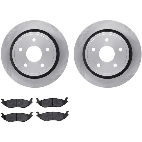 Rear Brake Pad and Rotor Kit - Compatible with 2002 - 2010 Dodge Ram 1500 2003 2004 2005 2006 2007 2008 2009