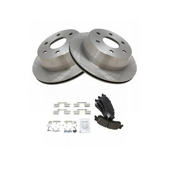 Rear Brake Pad and Rotor Kit - Compatible with 2002 Chevy Avalanche 1500