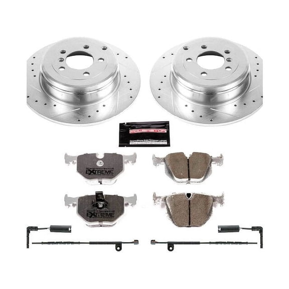 Rear Brake Pad and Rotor Kit - Compatible with 2003 - 2005 Land Rover Range Rover - Power Stop