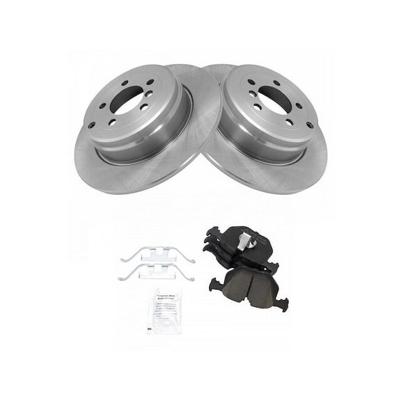 Rear Brake Pad and Rotor Kit - Compatible with 2003 - 2005 Land Rover Range Rover 2004