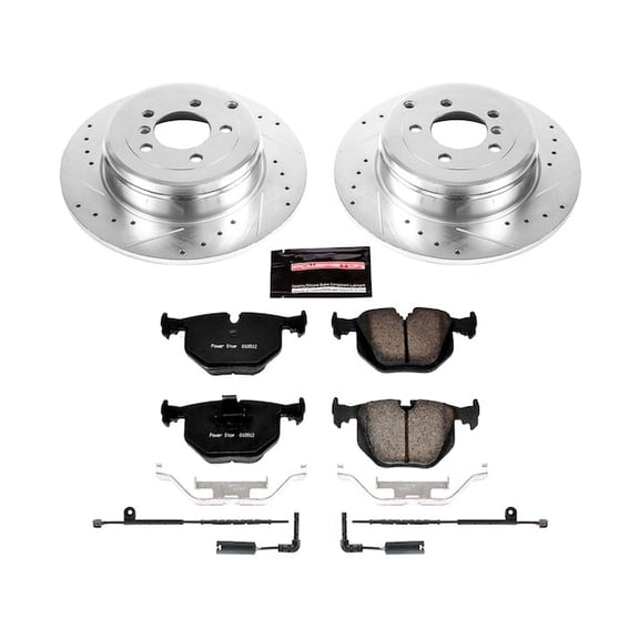 Rear Brake Pad and Rotor Kit - Compatible with 2003 - 2005 Land Rover Range Rover 2004