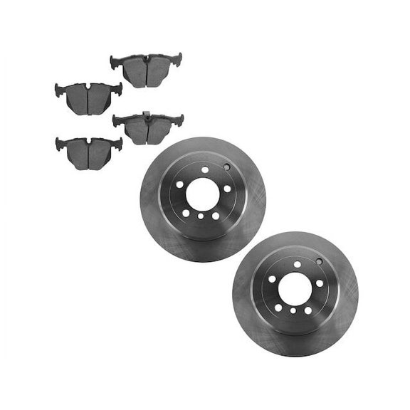 Rear Brake Pad and Rotor Kit - Compatible with 2003 - 2005 Land Rover Range Rover 2004