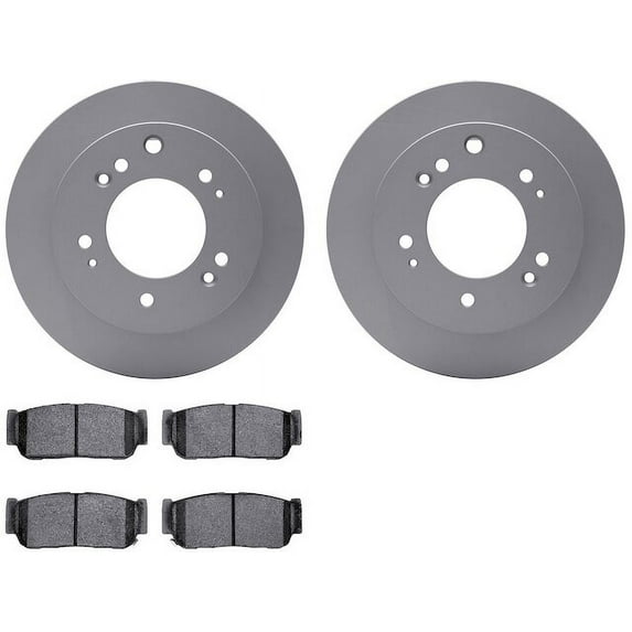 Rear Brake Pad and Rotor Kit - Compatible with 2003 - 2006 Kia Sorento - Dynamic Friction