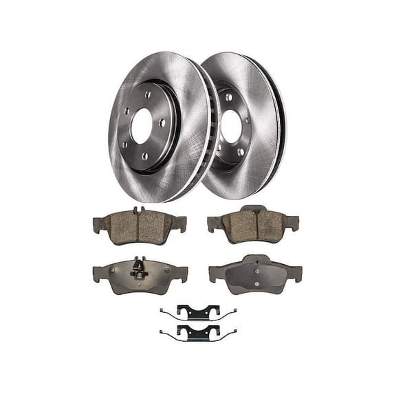 Rear Brake Pad and Rotor Kit - Compatible with 2003 - 2006 Mercedes-Benz E500 2004 2005