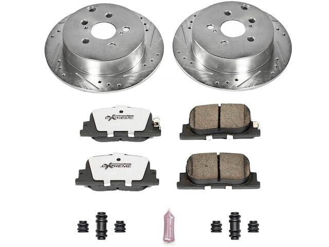 Rear Brake Pad and Rotor Kit - Compatible with 2003 - 2007 Toyota ...