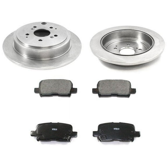 Rear Brake Pad and Rotor Kit - Compatible with 2003 - 2008 Honda Pilot 2004 2005 2006 2007