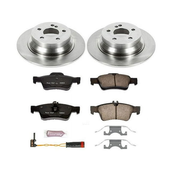 Rear Brake Pad and Rotor Kit - Compatible with 2003 - 2009 Mercedes-Benz E320 - Power Stop