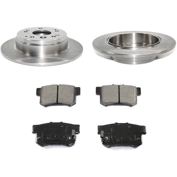 Rear Brake Pad and Rotor Kit - Compatible with 2003 - 2011 Honda Element 2004 2005 2006 2007 2008 2009 2010