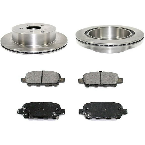 Rear Brake Pad and Rotor Kit - Compatible with 2003 - 2012 INFINITI FX35 2004 2005 2006 2007 2008 2009 2010 2011