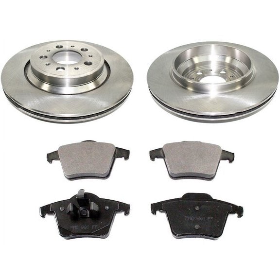 Rear Brake Pad and Rotor Kit - Compatible with 2003 - 2014 Volvo XC90 2004 2005 2006 2007 2008 2009 2010 2011 2012 2013