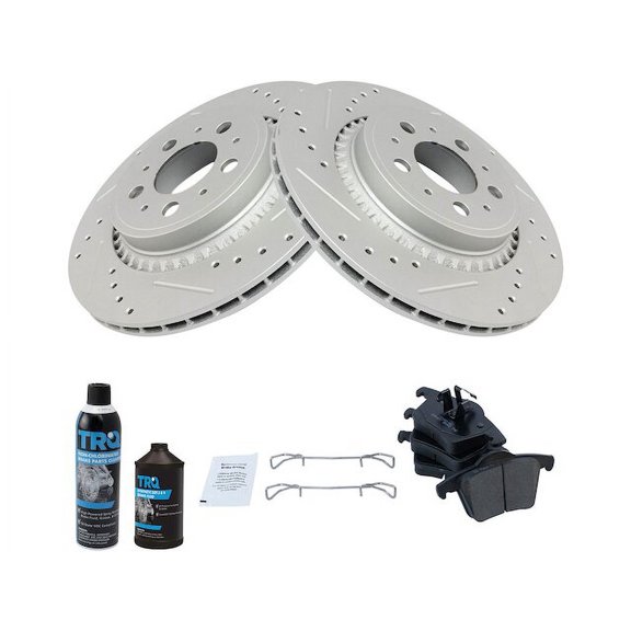 Rear Brake Pad and Rotor Kit - Compatible with 2003 - 2014 Volvo XC90 2004 2005 2006 2007 2008 2009 2010 2011 2012 2013